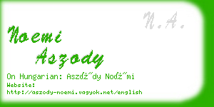 noemi aszody business card